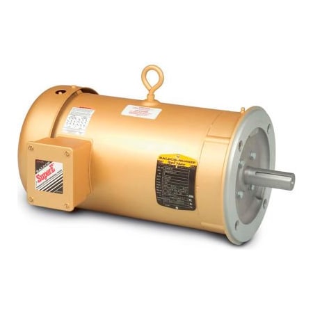 Baldor-Reliance 3-Phase Motor, VEM3613T-5, 5 HP, 3450 RPM, 182TC Frame, C-Face Mount, TEFC,575 Volts